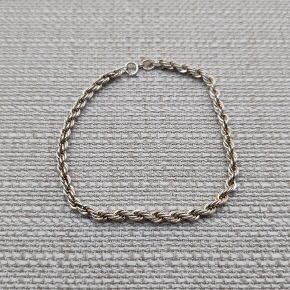 8 Inch Sterling Silver Heavy Braided Unisex Chain Bracelet A5450 - Picture 1 of 6